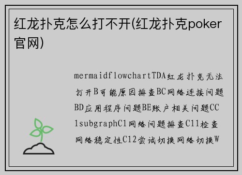 红龙扑克怎么打不开(红龙扑克poker官网)